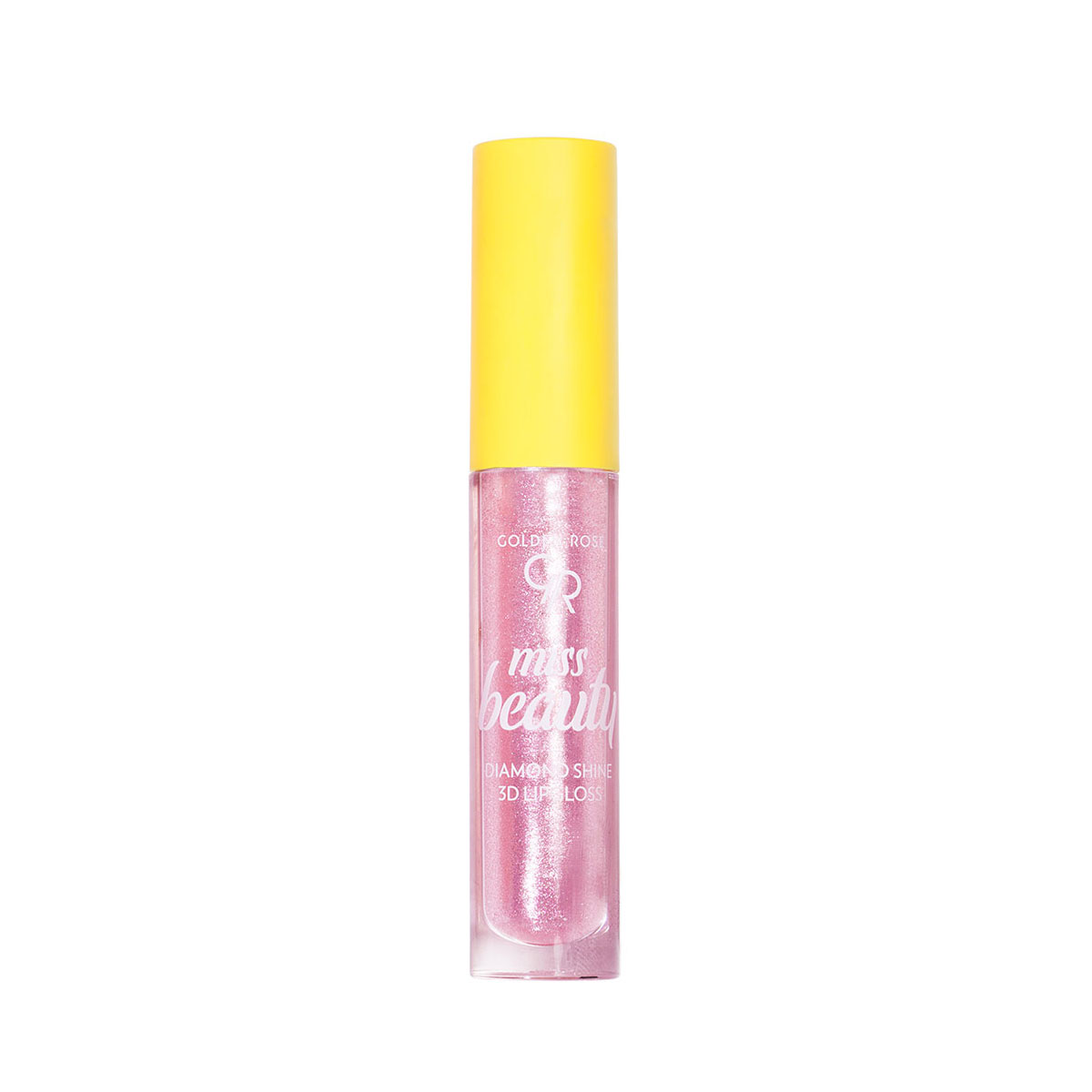 لیپ گلاس 3D میس بیوتی DIAMOND SHINE گلدن رز شماره 01 PINK TRIP
